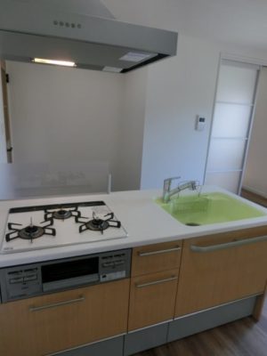南向きタイプ102号室：システムキッチン